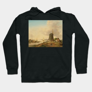 A River Landscape with a Windmill by Jan van Os Hoodie